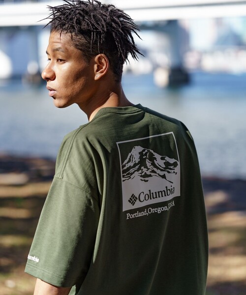 FREAK'S STORE(フリークスストア)の「限定展開 Columbia×FREAK'S STORE/コロンビア 別注 インペリアルパーク バックプリント クルーネックTシャツ(Tシャツ/カットソー・メンズ・ホワイト/ブラック/ベージュ/グレー/グリーン/ホワイト系その他/ブラック系その他/グレー系その他/ベージュ系その他/グリーン系その他・SMALL/MEDIUM/LARGE/X-LARGE)」の16枚目の写真