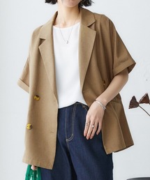 リネンライクハーフスリーブジャケット