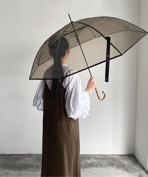 COMMON WARE（コモンウェアー）の「NT:バンブーハンドル カラービニール傘　58cm（長傘・レディース・ブラック/ネイビー/ブラウン・FREE）」の17枚目の写真