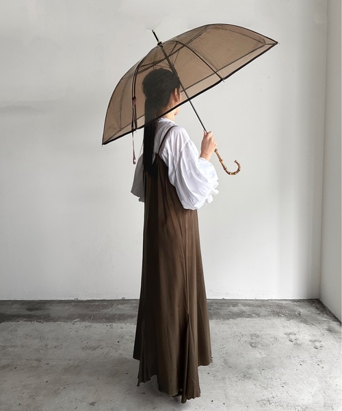 COMMON WARE（コモンウェアー）の「NT:バンブーハンドル カラービニール傘　58cm（長傘・レディース・ブラック/ネイビー/ブラウン・FREE）」の19枚目の写真