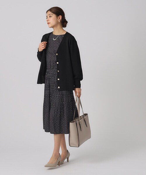 SHOO・LA・RUE（シューラルー）の「◆【A4】4ポケットトート（トートバッグ・レディース・グレー/アイボリー/ブラック・00）」の5枚目の写真