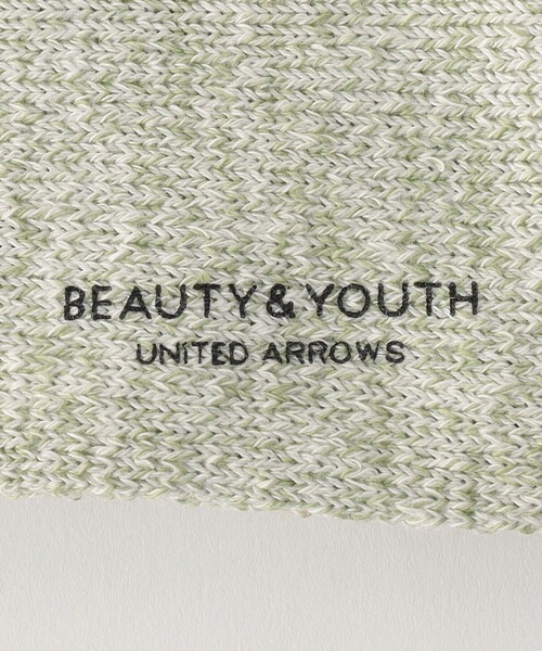 BEAUTY&YOUTH UNITED ARROWS（ビューティーアンドユースユナイテッドアローズ）の「ルーズ パイル クルー モク ソックス（ソックス/靴下・メンズ・オフホワイト/オリーブ・FREE）」の6枚目の写真