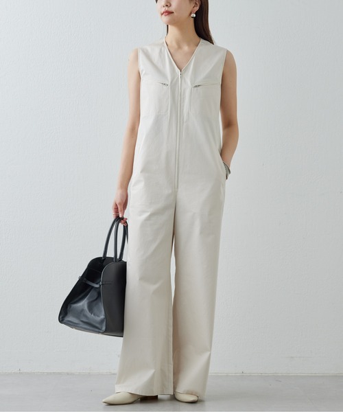 GALLARDAGALANTE（ガリャルダガランテ）の「【HERITANOVUM】ジャンプスーツ（つなぎ/オールインワン・レディース・ベージュ/ブラック・FREE）」の3枚目の写真
