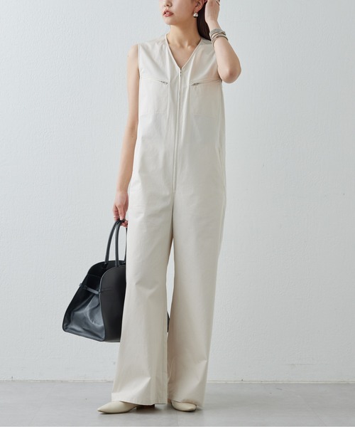 GALLARDAGALANTE（ガリャルダガランテ）の「【HERITANOVUM】ジャンプスーツ（つなぎ/オールインワン・レディース・ベージュ/ブラック・FREE）」の4枚目の写真