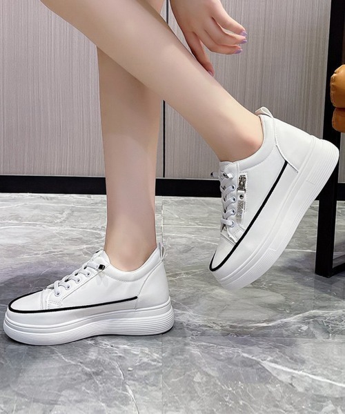 Miniministore(ミニミニストア)の「厚底スニーカー韓国 レディース疲れない靴(スニーカー・レディース・ホワイト/ブラック・22.5cm/23.0cm/23.5cm/24.0cm/24.5cm)」の13枚目の写真