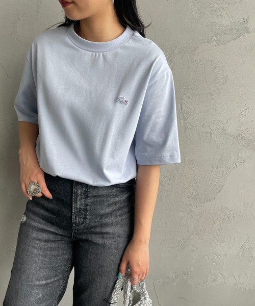 tシャツ 「LACOSTE/ラコステ」 ワンポイントロゴ クルーネックポケットTシャツ レディース メンズ LACOSTE tシャツ 「LACOSTE/ラコステ」 ワンポイントロゴ クルー