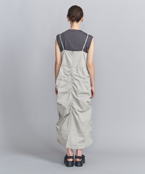 BEAUTY&YOUTH UNITED ARROWS（ビューティーアンドユースユナイテッドアローズ）の「ナイロンヴィンテージ ドローストキャミワンピース（ワンピース・レディース・ブラック/ライトグレー/ライトブルー・M/S）」の12枚目の写真
