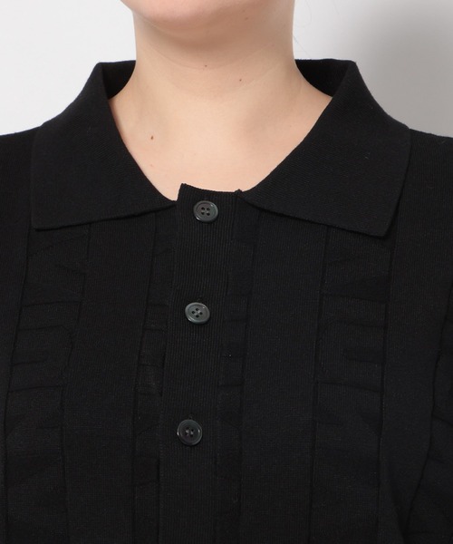 Anui(アニュイ)の「【UNISEX】ロゴ半袖ポロニットカーディガン(ニット/セーター・レディース・ブラック/オフホワイト・MEDIUM)」の19枚目の写真