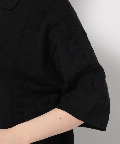 Anui(アニュイ)の「【UNISEX】ロゴ半袖ポロニットカーディガン(ニット/セーター・レディース・ブラック/オフホワイト・MEDIUM)」の20枚目の写真