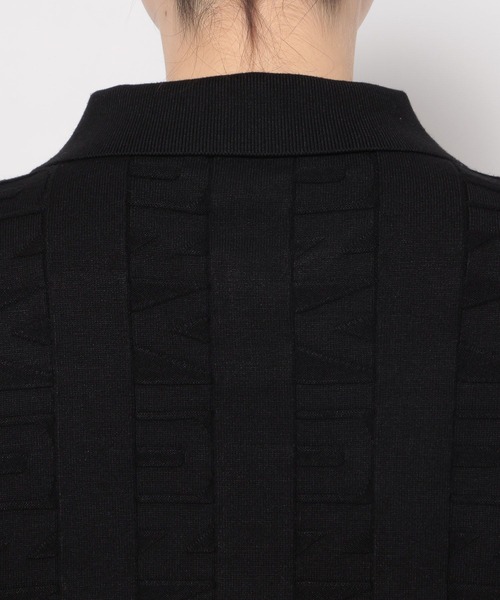 Anui(アニュイ)の「【UNISEX】ロゴ半袖ポロニットカーディガン(ニット/セーター・レディース・ブラック/オフホワイト・MEDIUM)」の22枚目の写真