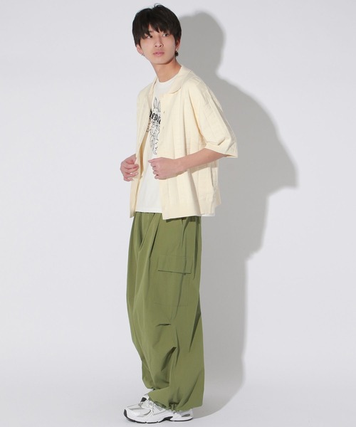 Anui(アニュイ)の「【UNISEX】ロゴ半袖ポロニットカーディガン(ニット/セーター・レディース・ブラック/オフホワイト・MEDIUM)」の11枚目の写真