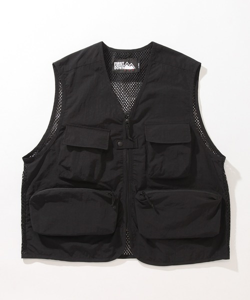 FIRST DOWN(ファーストダウン)の「【FIRST DOWN/ファーストダウン】RIVER VEST TASLAN NYLON / タスランナイロン リバーベスト 24SS(ベスト・メンズ・セージグリーン/グレー/ブラック・XL/L/M)」の1枚目の写真