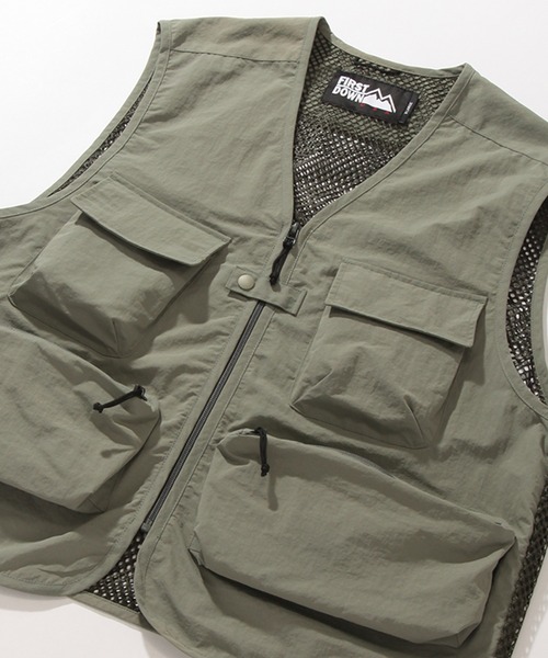 FIRST DOWN(ファーストダウン)の「【FIRST DOWN/ファーストダウン】RIVER VEST TASLAN NYLON / タスランナイロン リバーベスト 24SS(ベスト・メンズ・セージグリーン/グレー/ブラック・XL/L/M)」の17枚目の写真