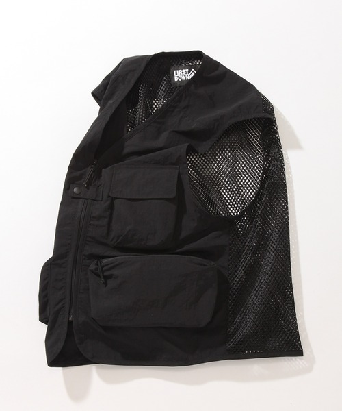 FIRST DOWN(ファーストダウン)の「【FIRST DOWN/ファーストダウン】RIVER VEST TASLAN NYLON / タスランナイロン リバーベスト 24SS(ベスト・メンズ・セージグリーン/グレー/ブラック・XL/L/M)」の5枚目の写真