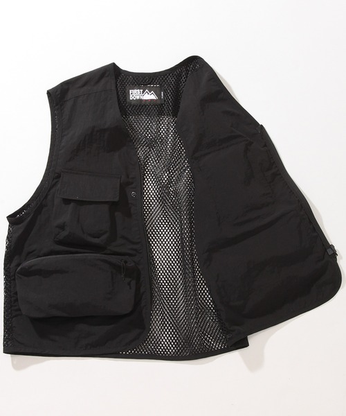 FIRST DOWN(ファーストダウン)の「【FIRST DOWN/ファーストダウン】RIVER VEST TASLAN NYLON / タスランナイロン リバーベスト 24SS(ベスト・メンズ・セージグリーン/グレー/ブラック・XL/L/M)」の4枚目の写真
