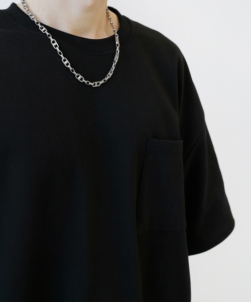 minsobi（ミンソビ）の「バックボーン半袖Tシャツ（Tシャツ/カットソー・メンズ・グレー/ブラック・FREE）」の7枚目の写真