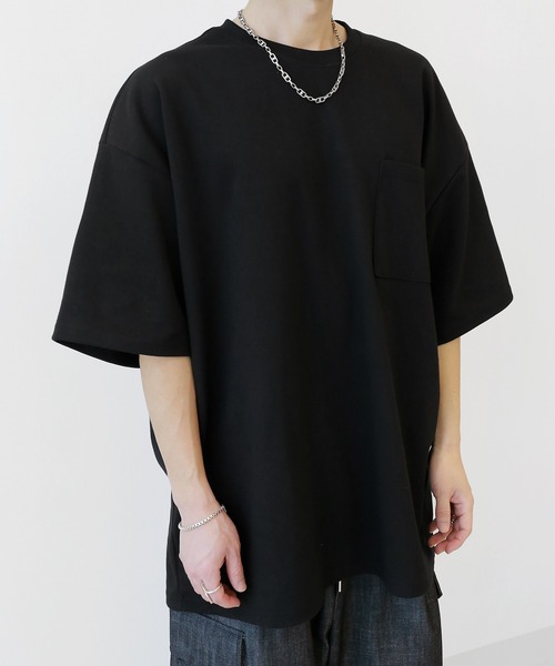 minsobi（ミンソビ）の「バックボーン半袖Tシャツ（Tシャツ/カットソー・メンズ・グレー/ブラック・FREE）」の6枚目の写真