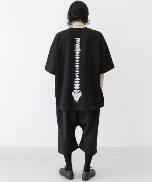minsobi（ミンソビ）の「バックボーン半袖Tシャツ（Tシャツ/カットソー・メンズ・グレー/ブラック・FREE）」の13枚目の写真