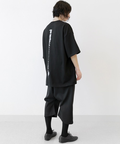 minsobi（ミンソビ）の「バックボーン半袖Tシャツ（Tシャツ/カットソー・メンズ・グレー/ブラック・FREE）」の14枚目の写真