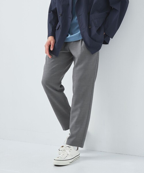 green label relaxing(グリーンレーベルリラクシング)の「リネンライク 2プリーツ ユーティリティーパンツ 9分丈 イージーパンツ -ストレッチ・防シワ-(その他パンツ・メンズ・グレー/ナチュラル/ネイビー・S/M/L/XL)」の2枚目の写真