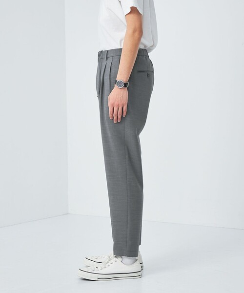 green label relaxing(グリーンレーベルリラクシング)の「リネンライク 2プリーツ ユーティリティーパンツ 9分丈 イージーパンツ -ストレッチ・防シワ-(その他パンツ・メンズ・グレー/ナチュラル/ネイビー・S/M/L/XL)」の8枚目の写真