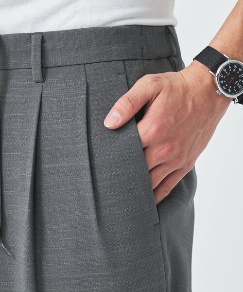 green label relaxing(グリーンレーベルリラクシング)の「リネンライク 2プリーツ ユーティリティーパンツ 9分丈 イージーパンツ -ストレッチ・防シワ-(その他パンツ・メンズ・グレー/ナチュラル/ネイビー・S/M/L/XL)」の11枚目の写真