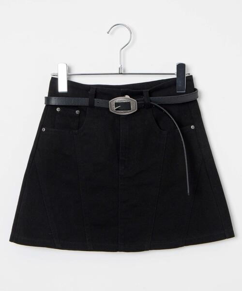 WEGO(ウィゴー)の「WEGO/ベルトデニムスカート(スカート・レディース・ブラック/カーキ・MEDIUM/SMALL)」の15枚目の写真