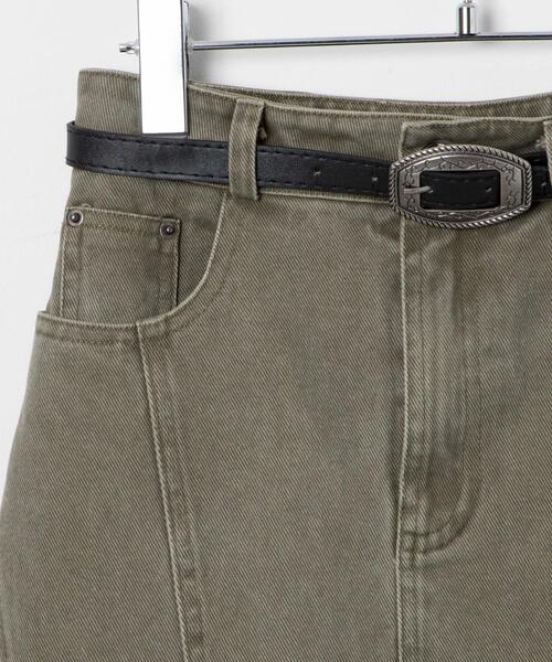 WEGO(ウィゴー)の「WEGO/ベルトデニムスカート(スカート・レディース・ブラック/カーキ・MEDIUM/SMALL)」の17枚目の写真