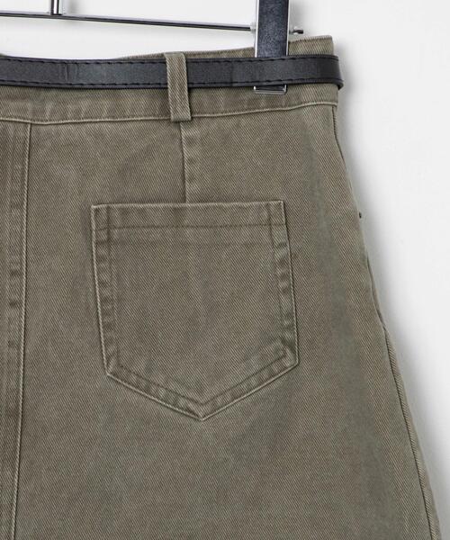 WEGO(ウィゴー)の「WEGO/ベルトデニムスカート(スカート・レディース・ブラック/カーキ・MEDIUM/SMALL)」の20枚目の写真