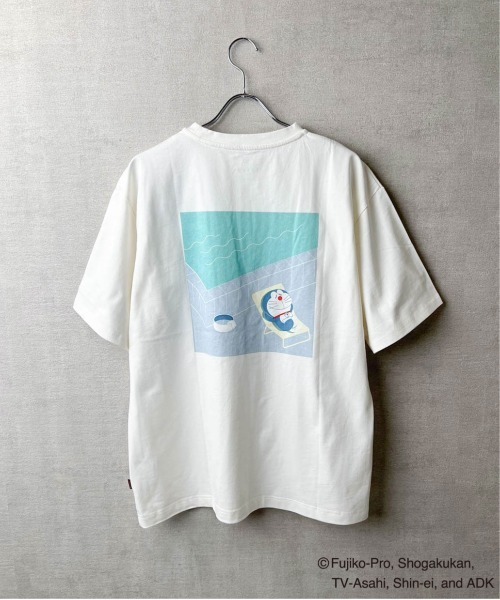 tシャツ 「TETERA×ドラえもん」SAUNA GIZA T / ドラえもん刺繍 エジプト綿 ショートスリーブ Tシャツ tete22-004 レデ TETERA tシャツ 「TETERA×ドラえもん」SAUNA GIZA T