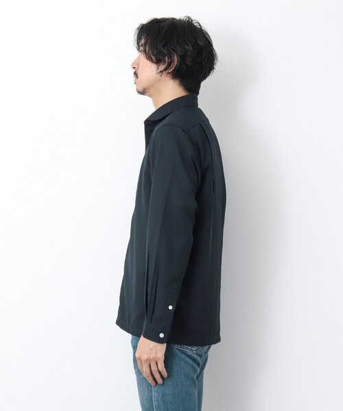 NOLLEY'S goodman（ノーリーズグッドマン）の「《防シワ / UVカット》ワンピースカラー長袖シャツ（シャツ/ブラウス・メンズ・ブラック/ベージュ/ネイビー・L/M/S）」の15枚目の写真
