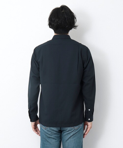 NOLLEY'S goodman（ノーリーズグッドマン）の「《防シワ / UVカット》ワンピースカラー長袖シャツ（シャツ/ブラウス・メンズ・ブラック/ベージュ/ネイビー・L/M/S）」の16枚目の写真