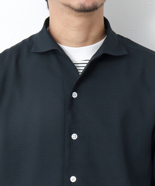 NOLLEY'S goodman（ノーリーズグッドマン）の「《防シワ / UVカット》ワンピースカラー長袖シャツ（シャツ/ブラウス・メンズ・ブラック/ベージュ/ネイビー・L/M/S）」の17枚目の写真