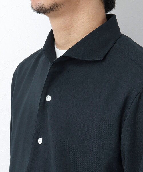 NOLLEY'S goodman（ノーリーズグッドマン）の「《防シワ / UVカット》ワンピースカラー長袖シャツ（シャツ/ブラウス・メンズ・ブラック/ベージュ/ネイビー・L/M/S）」の18枚目の写真