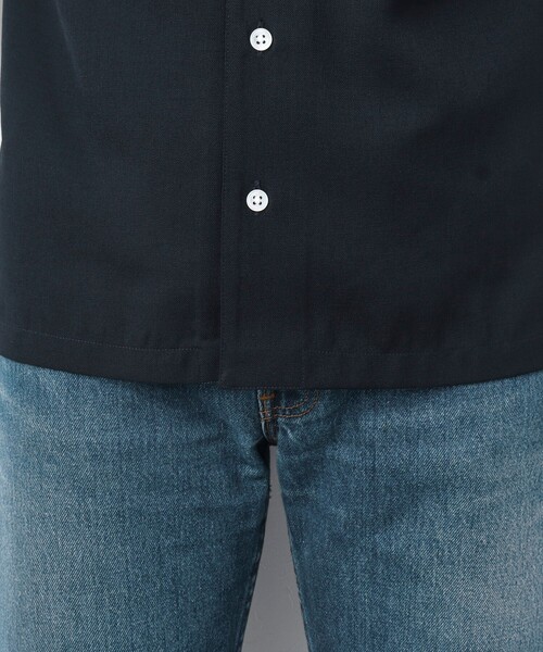 NOLLEY'S goodman（ノーリーズグッドマン）の「《防シワ / UVカット》ワンピースカラー長袖シャツ（シャツ/ブラウス・メンズ・ブラック/ベージュ/ネイビー・L/M/S）」の22枚目の写真