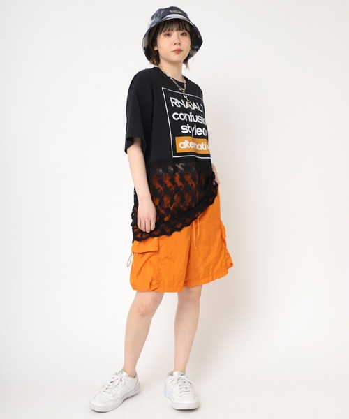 RNA(アールエヌエー)の「T1009 シャイニーナイロンショーツ(その他パンツ・レディース・ブルー/オレンジ/ブラック・MEDIUM)」の13枚目の写真