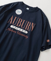 【DISCUS×UNIVERSITY COLLECTION】2カレッジ オフィシャルロゴ フロントプリント&刺繍デザイン ビッグシルエット 半袖Tシャツ/ポケットT