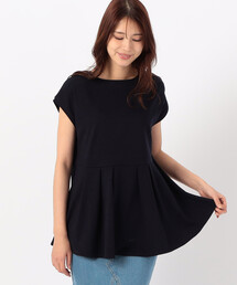 COMME CA ISM（コムサイズム）の「【サスティナブル】 AQUAROBE ペプラム ポンチ カットソー（Tシャツ/カットソー・レディース）」