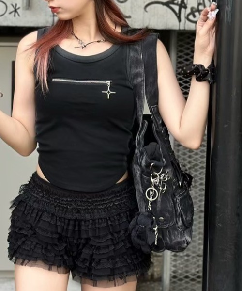 XU(エックスユー)の「【Never mind the XU】2way denim bag / 【ネバーマインド ザ エックスユー】ツーウェイデニムショルダーバッグハンドバッグ(ショルダーバッグ・メンズ・ブルー/ブラック・ONE SIZE)」の15枚目の写真