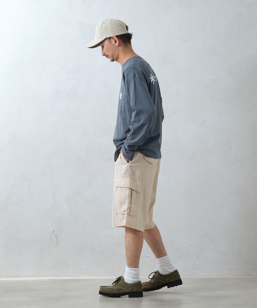 JOURNAL STANDARD relume（ジャーナルスタンダード　レリューム）の「HOUSE HOLD / ハウスホールド コットンリネンイージーカーゴショーツ（その他パンツ・メンズ・ブラック/アイボリー/サファリグリーン・MEDIUM/LARGE）」の16枚目の写真