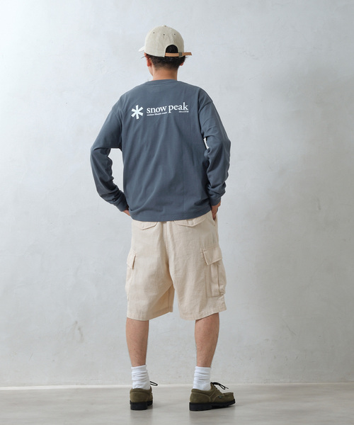 JOURNAL STANDARD relume（ジャーナルスタンダード　レリューム）の「HOUSE HOLD / ハウスホールド コットンリネンイージーカーゴショーツ（その他パンツ・メンズ・ブラック/アイボリー/サファリグリーン・MEDIUM/LARGE）」の15枚目の写真