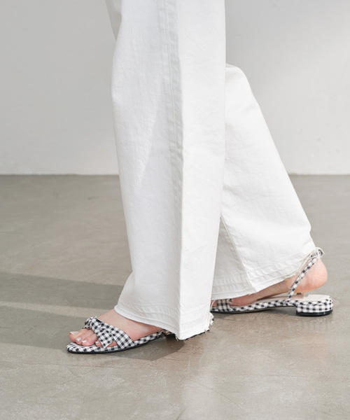 LE TALON（ルタロン）の「リボンフラットサンダル（サンダル・レディース・ホワイト系その他/キャメル/レッド/ブラック・X-SMALL/SMALL/MEDIUM/LARGE/X-LARGE）」の12枚目の写真