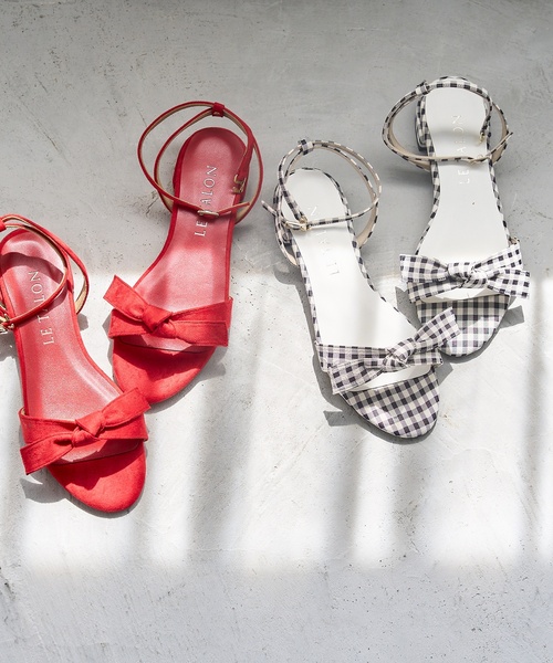 LE TALON（ルタロン）の「リボンフラットサンダル（サンダル・レディース・ホワイト系その他/キャメル/レッド/ブラック・X-SMALL/SMALL/MEDIUM/LARGE/X-LARGE）」の18枚目の写真