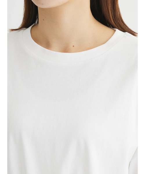 Green Parks(グリーンパークス)の「ドロスト切替えドッキングカットプルオーバー(Tシャツ/カットソー・レディース・ブラック/グレイッシュベージュ/オフホワイト/ダークカーキ・FREE)」の11枚目の写真