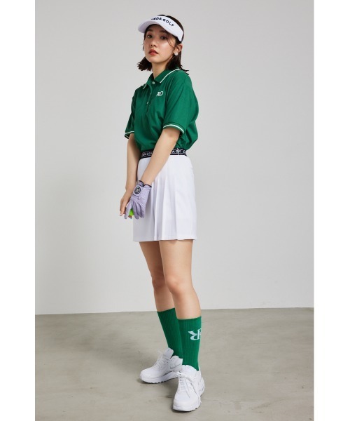 RIENDA GOLF(リエンダゴルフ)の「【RIENDA GOLF】RDルーズポロシャツ(ポロシャツ・レディース・グリーン/ホワイト・MEDIUM/SMALL)」の5枚目の写真