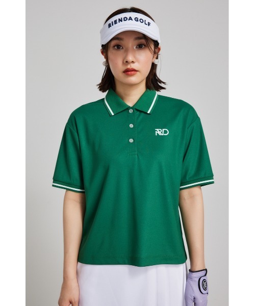RIENDA GOLF(リエンダゴルフ)の「【RIENDA GOLF】RDルーズポロシャツ(ポロシャツ・レディース・グリーン/ホワイト・MEDIUM/SMALL)」の6枚目の写真