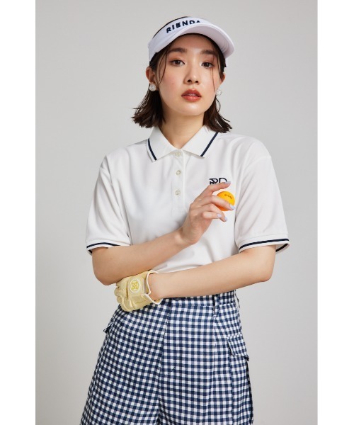 RIENDA GOLF(リエンダゴルフ)の「【RIENDA GOLF】RDルーズポロシャツ(ポロシャツ・レディース・グリーン/ホワイト・MEDIUM/SMALL)」の8枚目の写真