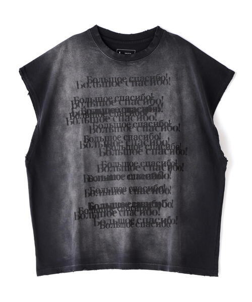 DANKE SCHON（ダンケシェーン）の「DankeSchon/ダンケシェーン/PIGMENT SPRAYING NS（タンクトップ・レディース・ブラック/グレー・L/M）」の2枚目の写真