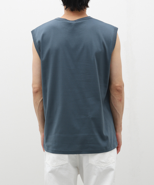 EDIFICE（エディフィス）の「BUREAU (ビューロー) SLEEVELESS TEE（Tシャツ/カットソー・メンズ・グレー/ホワイト/ブラック・MEDIUM/LARGE）」の7枚目の写真