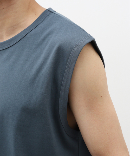 EDIFICE（エディフィス）の「BUREAU (ビューロー) SLEEVELESS TEE（Tシャツ/カットソー・メンズ・グレー/ホワイト/ブラック・MEDIUM/LARGE）」の10枚目の写真